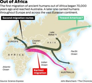 2nd migrational wave out of africa