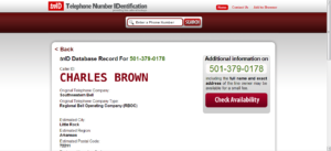 Charles Brown Telephone Info