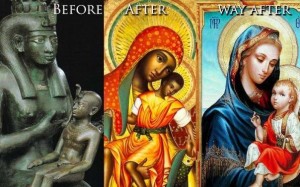 The "virgin" mary, stolen from the Goddess Isis
