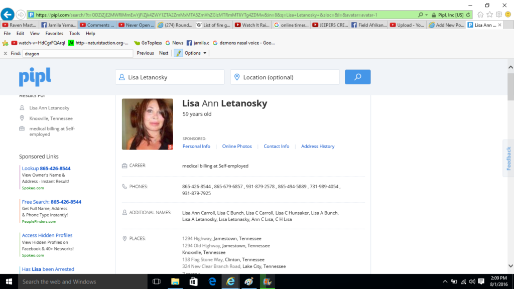 Lisa Letanosky Info Public Record